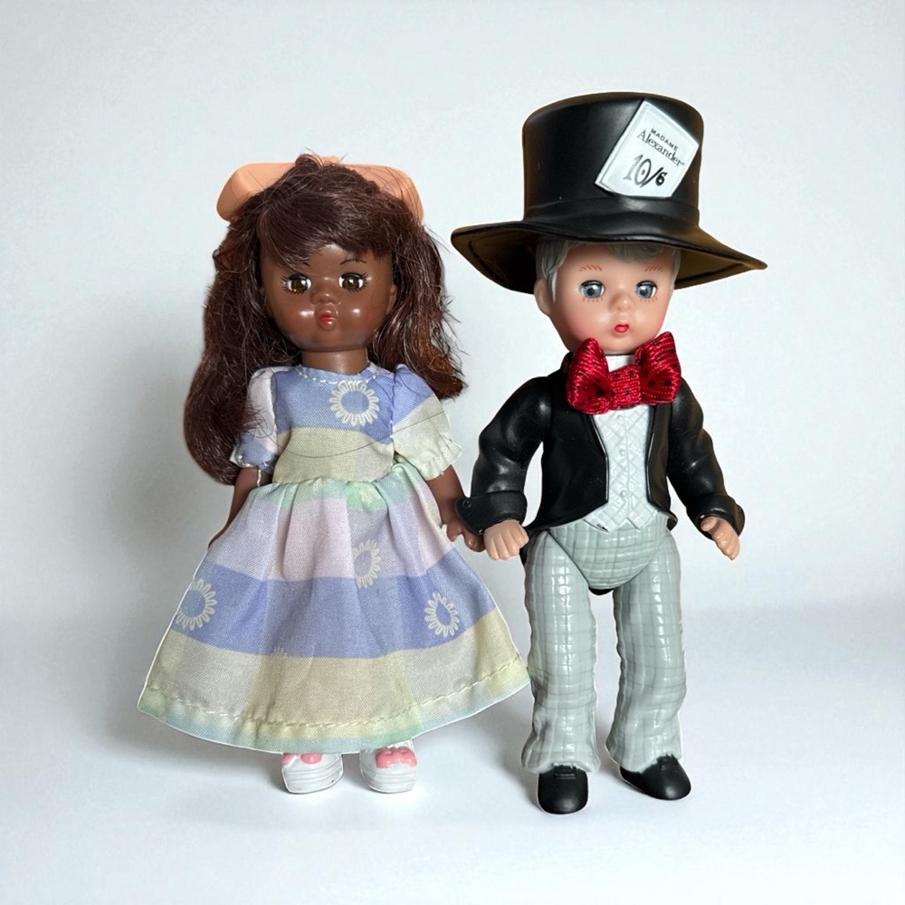 Set of 2 Vintage Madame Alexander Jumping Rope & Mad Hatter Dolls